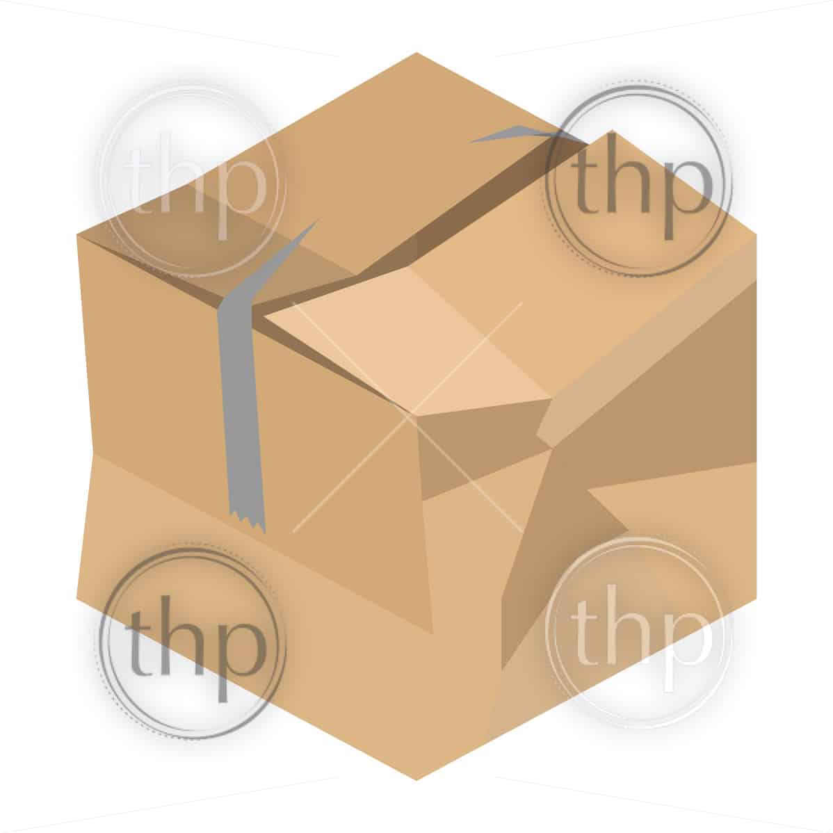 Crushed And Damaged Isometric Vector Cardboard Packaging Box 1198x1198 Crushed And Damaged Isometric Vector Cardboard Packaging Box