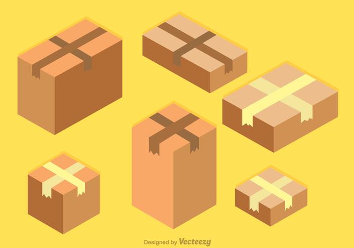Isometric Cardboard Boxes Vector 700x490 Isometric Cardboard Boxes Vector