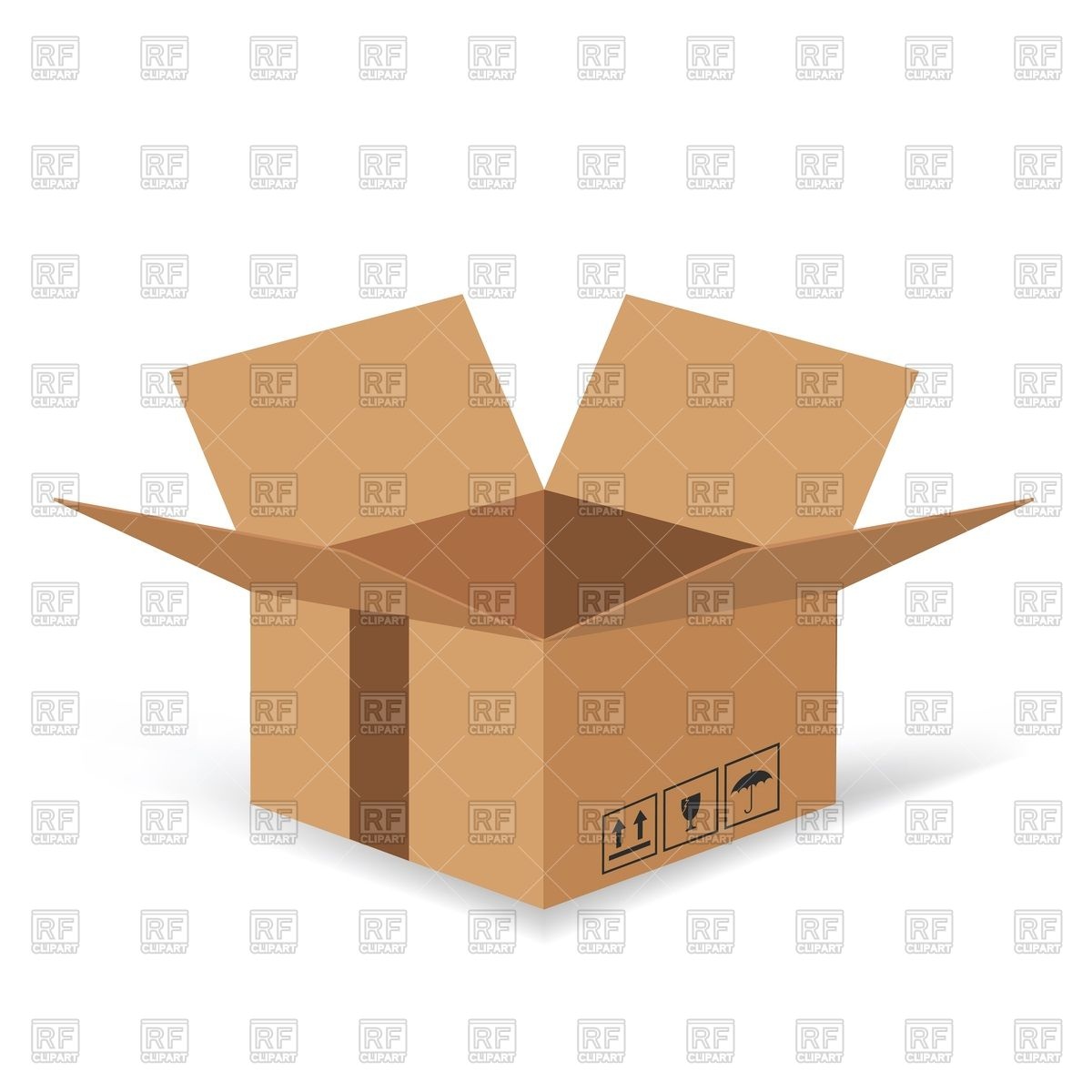 Open Cardboard Box Vector Image Of Objects 1200x1200 Open Cardboard Box Vector Image Of Objects