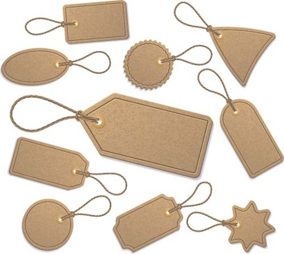 411x368 Cardboard Tag Free Vector Download