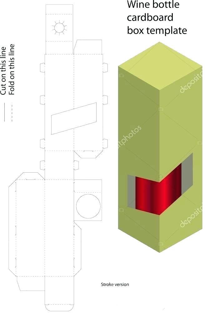 669x1023 Bottle Box Template Wine Packaging Templates Cardboard Vector