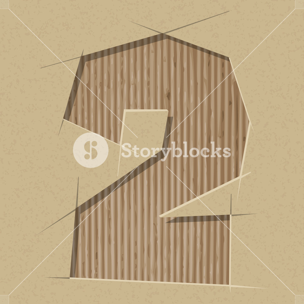 1000x1000 Number Cut Out On A Cardboard Vector Paper Alphabet Royalty