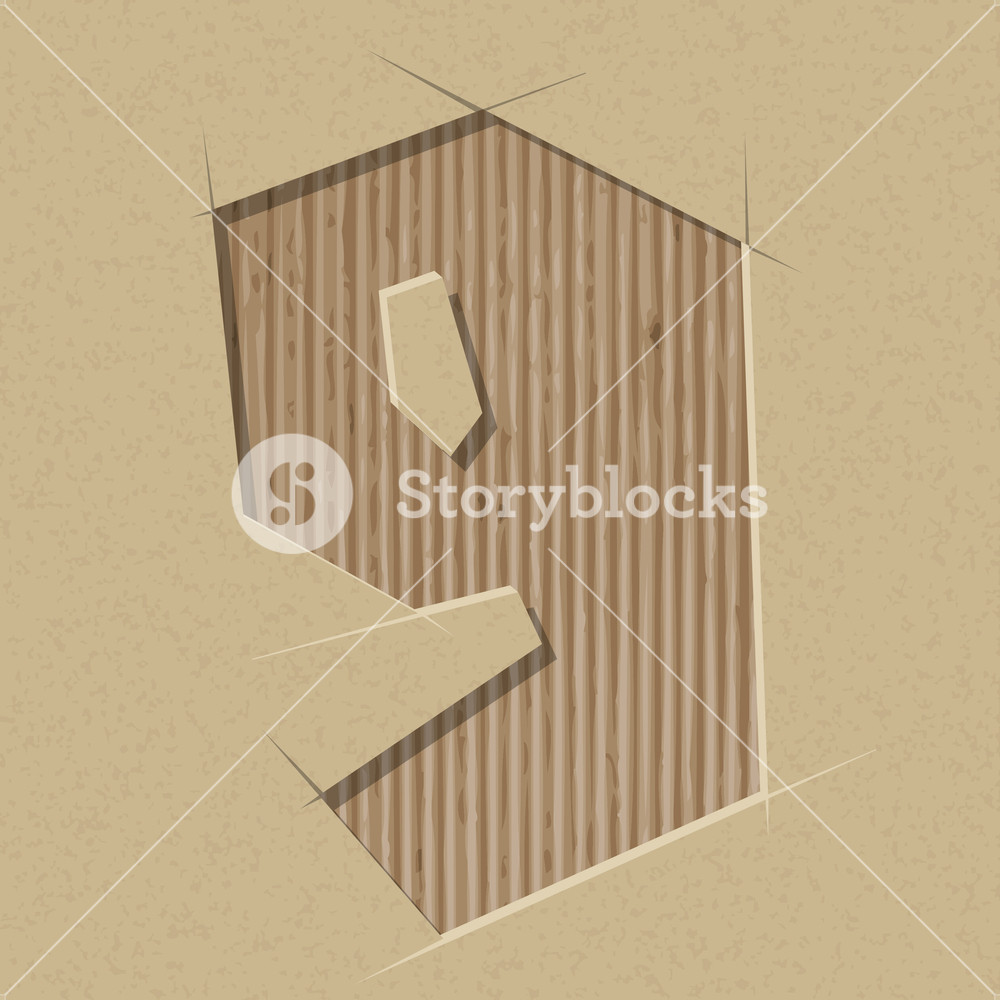 1000x1000 Number Cut Out On A Cardboard Vector Paper Alphabet Royalty