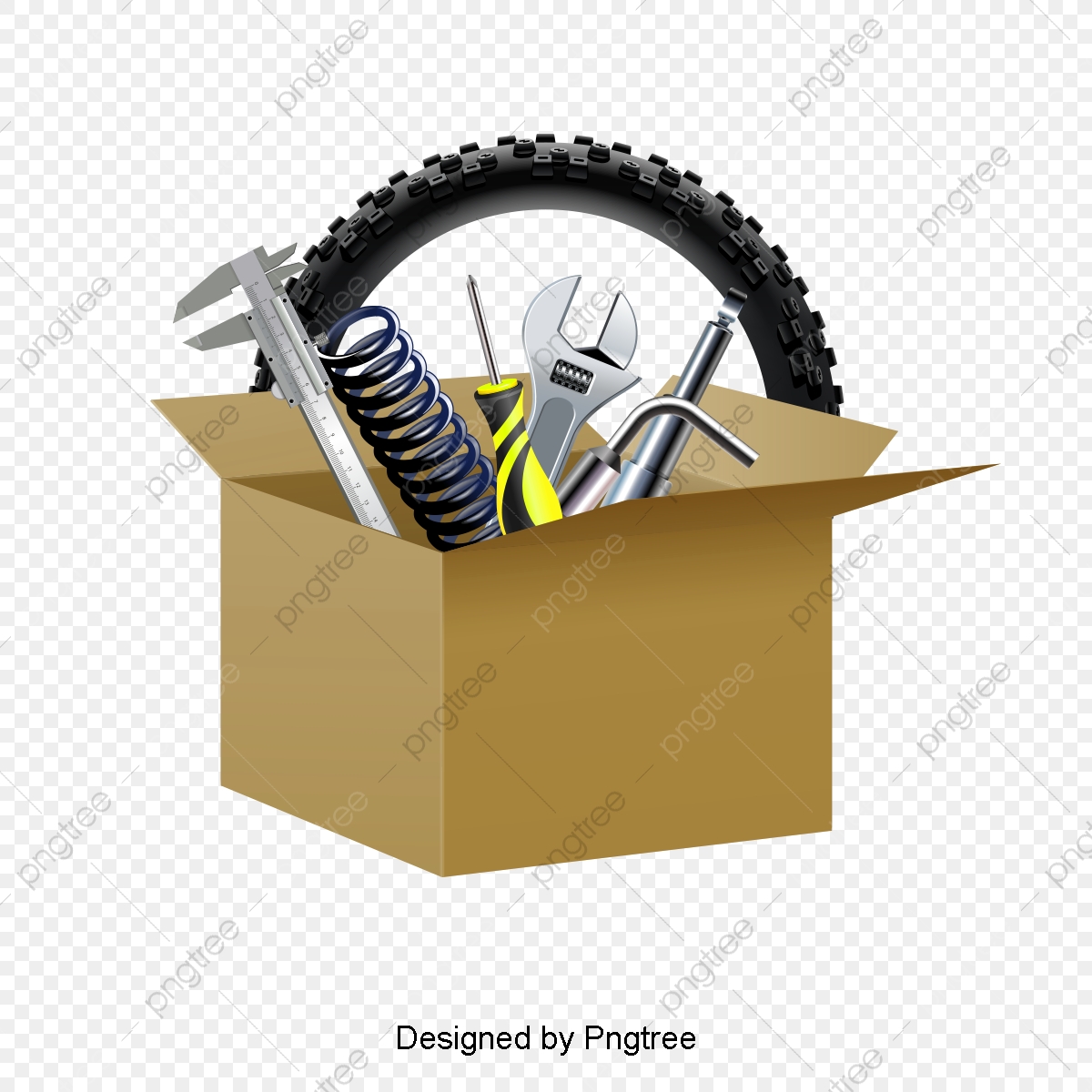 1200x1200 Vector Cardboard Boxes And Auto Parts, Carton, Parts, Cartoon