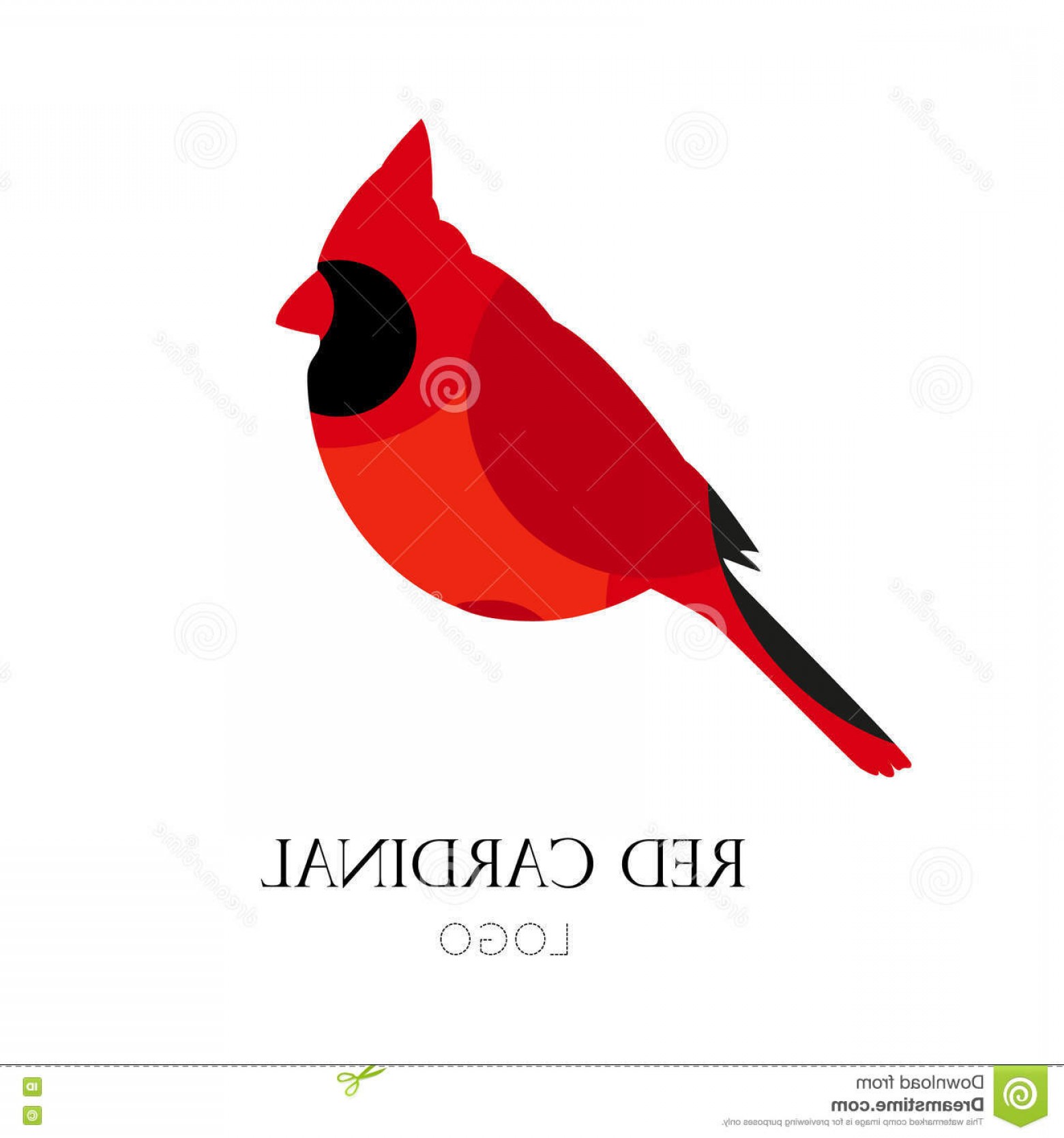 1560x1668 Stock Illustration Red Cardinal Vector Icon Logo Flat Design Image