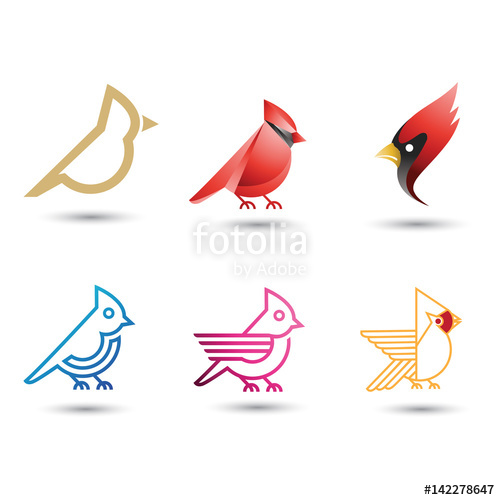 500x500 Cardinal Bird Icon Collection Logo Stock Image And Royalty Free