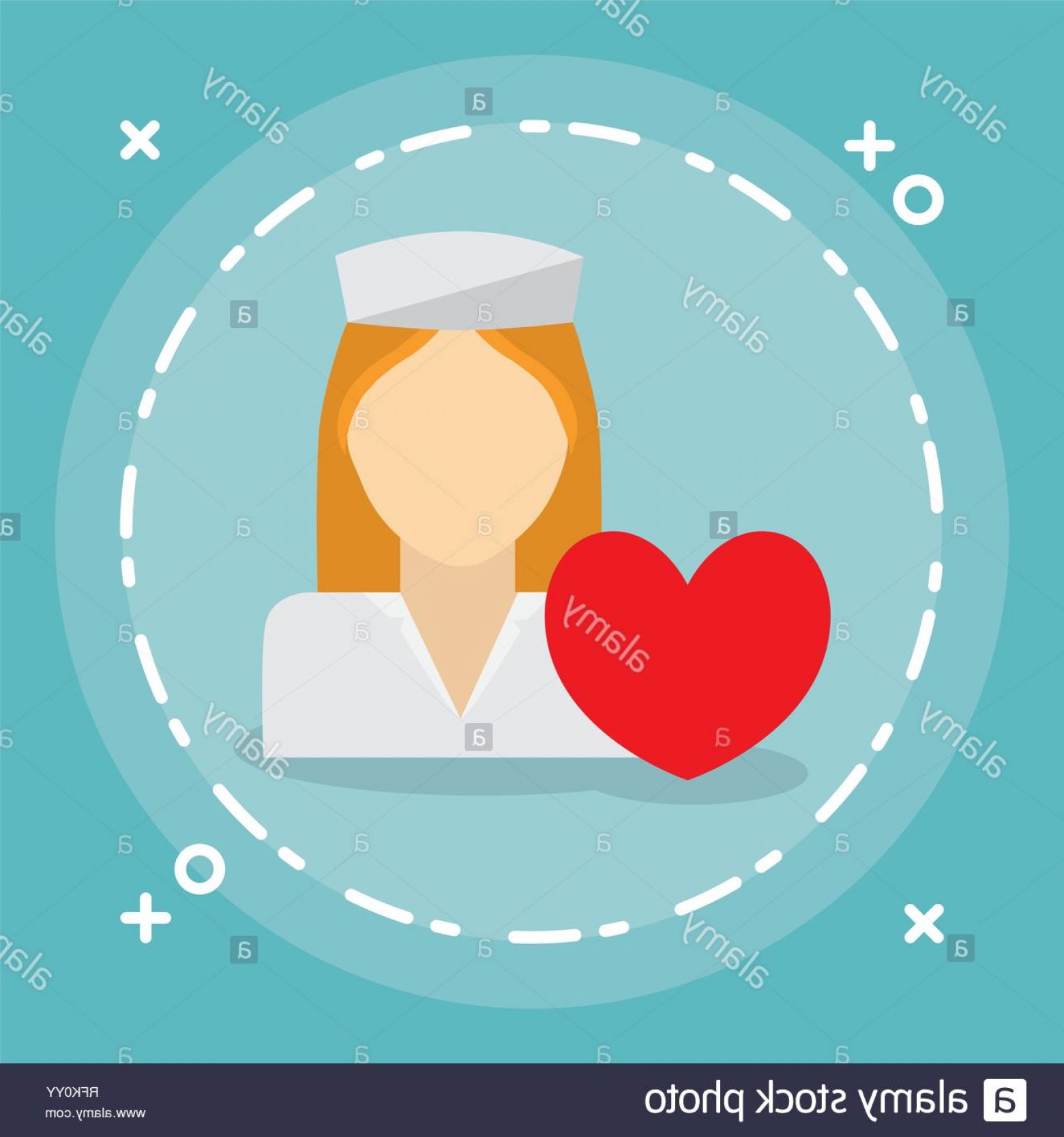 1560x1668 Medical Nurse With Heart Cardio Vector Illustration Design Image