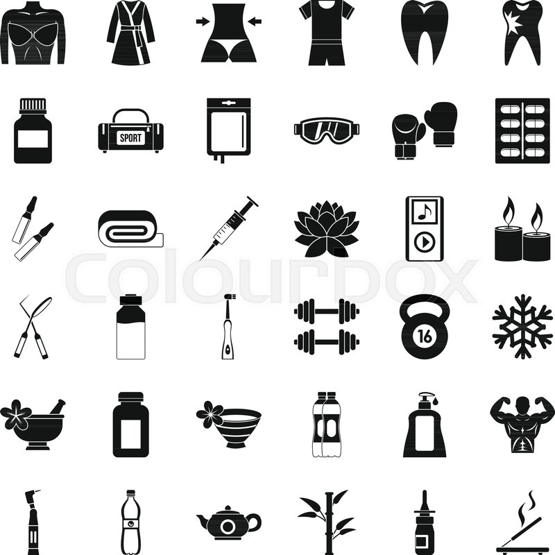 800x800 Cardio Icons Set Simple Style Of Stock Vector Colourbox