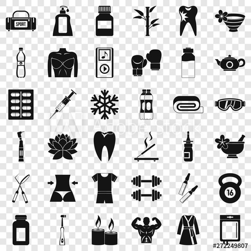 500x500 Cardio Icons Set Simple Style Of Cardio Vector Icons For Web