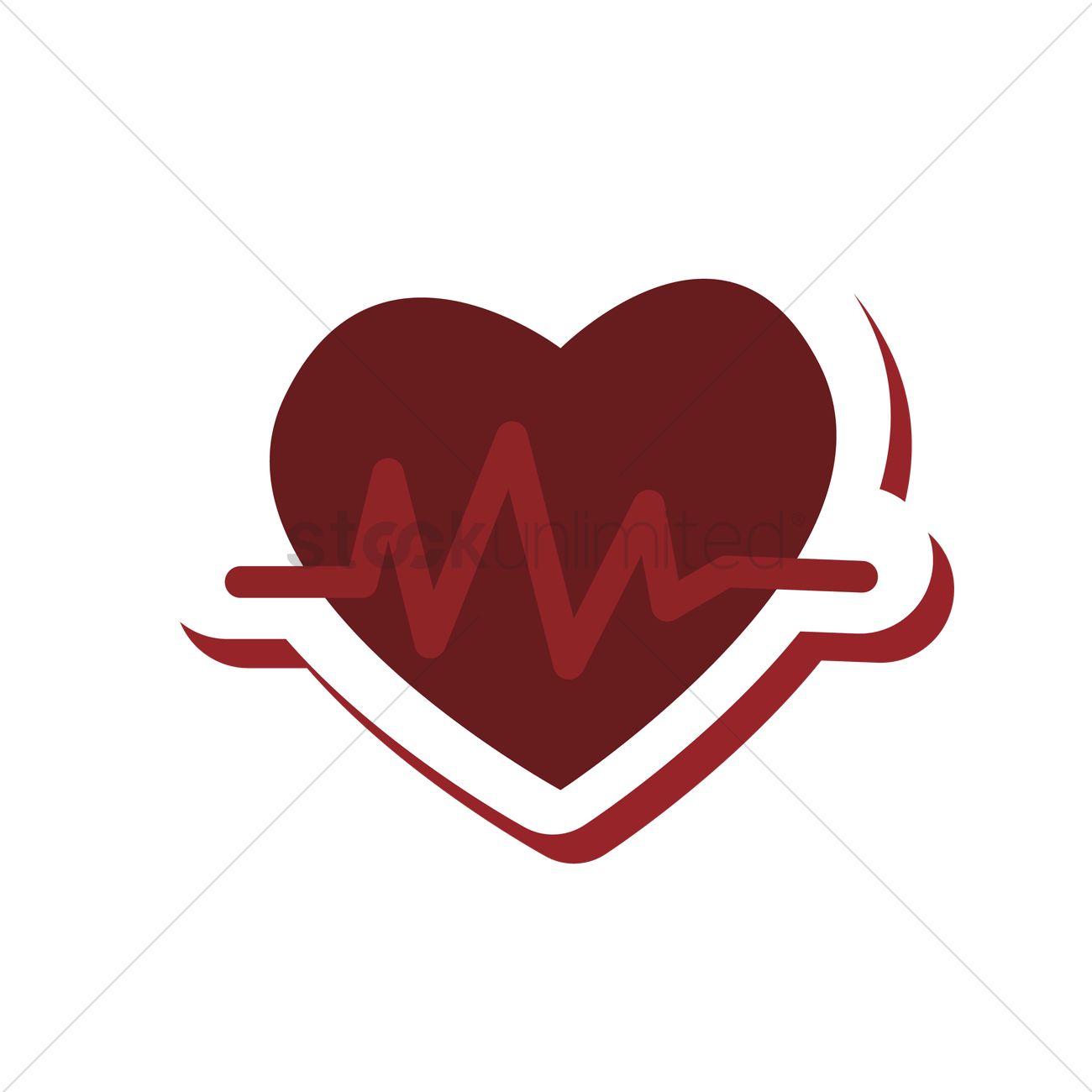 1300x1300 Free Heart Cardiogram Vector Image