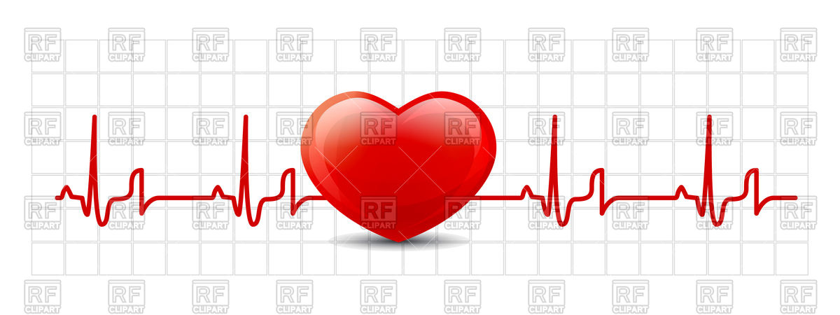 1200x450 Heart And Cardiogram Vector Image Of Healthcare, Medical