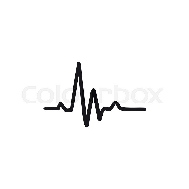 800x800 Heart Beat Cardiogram Vector Sketch Stock Vector Colourbox