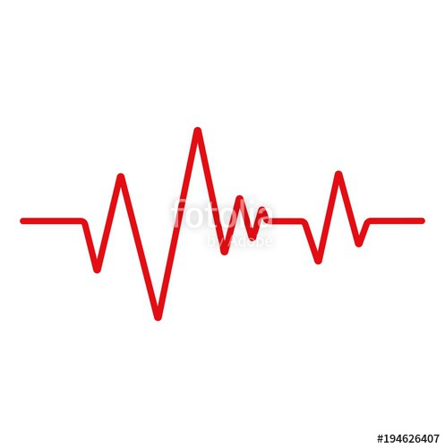 497x500 Heartbeat Line Ecg Cardiogram Vector Stock Image And Royalty