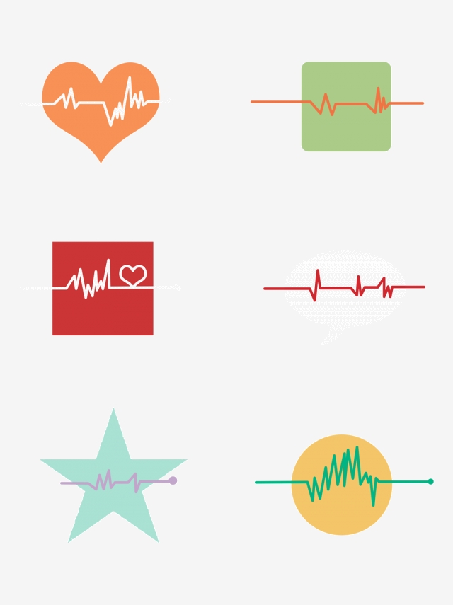 640x855 Medical Ecg Picture, Medical Cardiogram Vector Material, Medical