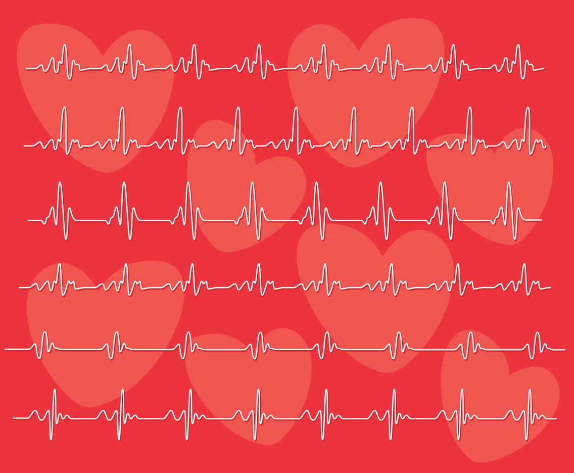 1136x936 Cardiogram Vector Set Vector Art Graphics