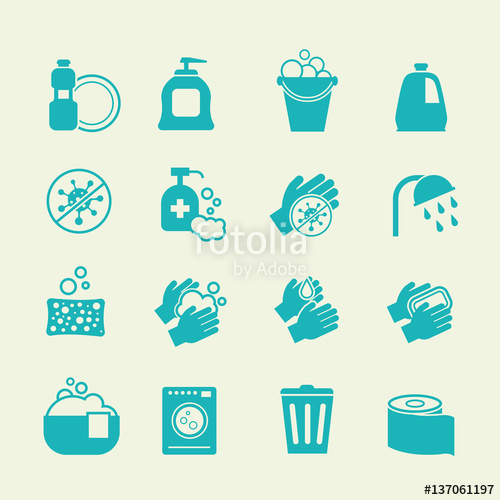 500x500 Hygiene And Cleaning Icons Washing Antiseptic, Personal Home Care