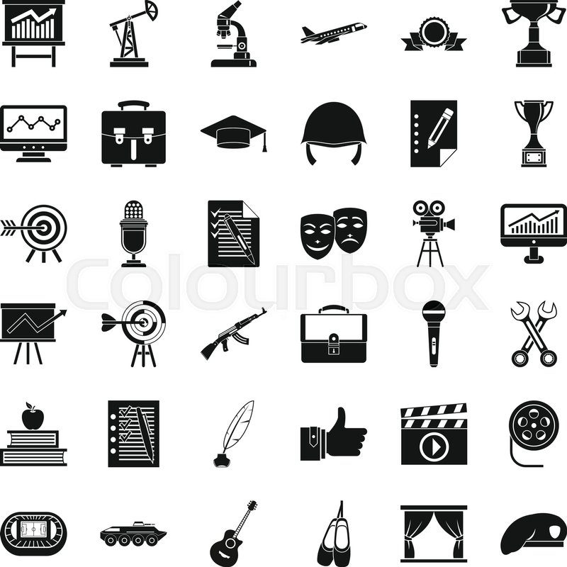 800x800 Career Icons Set Simple Style Of Stock Vector Colourbox