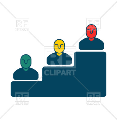 387x400 Career Ladder Icon Steps From Managers Vector Image