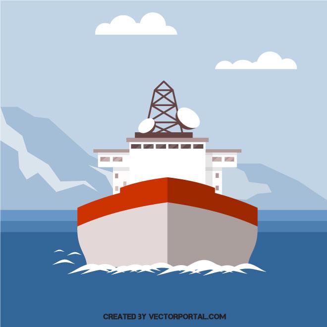 Cargo Ship Vector