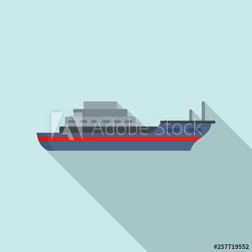 500x500 Cargo Ship Icon Flat Illustration Of Cargo Ship Vector Icon