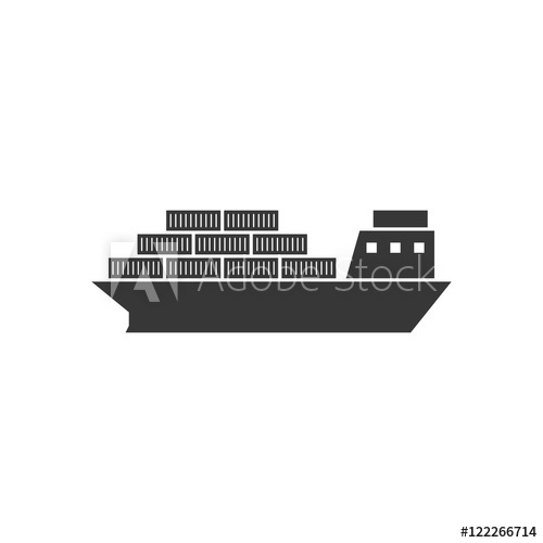 500x500 Huge Collection Of 'cargo Ship Silhouette' Download More Than