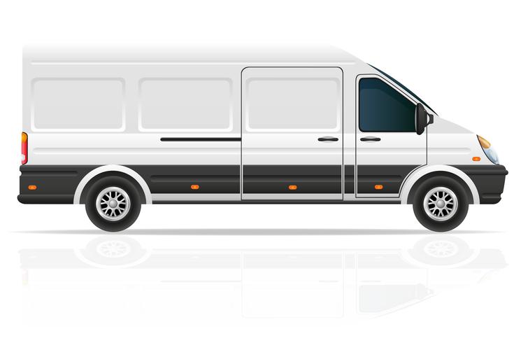 735x490 Mini Bus For The Carriage Of Cargo Vector Illustration