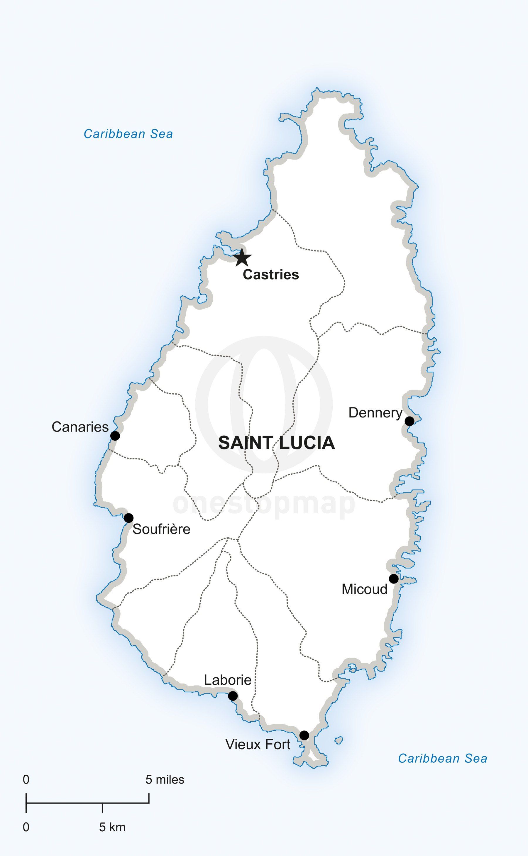Map Of Saint Lucia Political Maps Of North America 1800x2918 Map Of Saint Lucia Political Maps Of North America