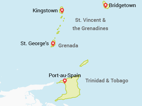 Vector Map Of Caribbean Islands With Countries Free Vector Maps 460x345 Vector Map Of Caribbean Islands With Countries Free Vector Maps