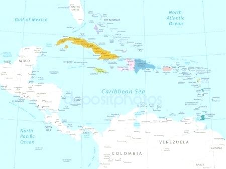 Caribbean Map Vector at Vectorified.com | Collection of Caribbean Map ...