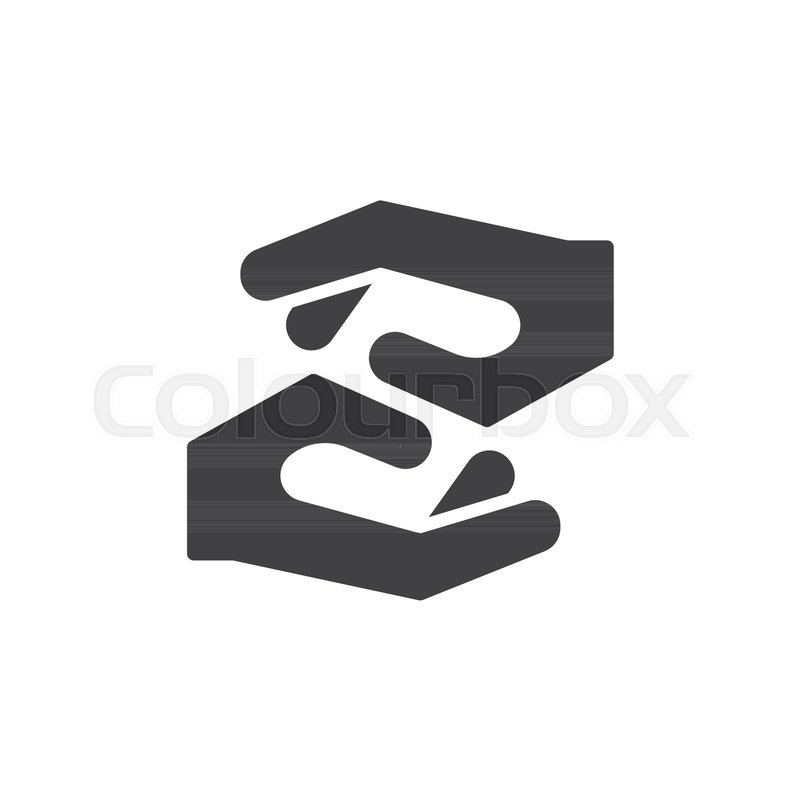 800x800 Caring Hands Icon Vector, Filled Flat Stock Vector Colourbox