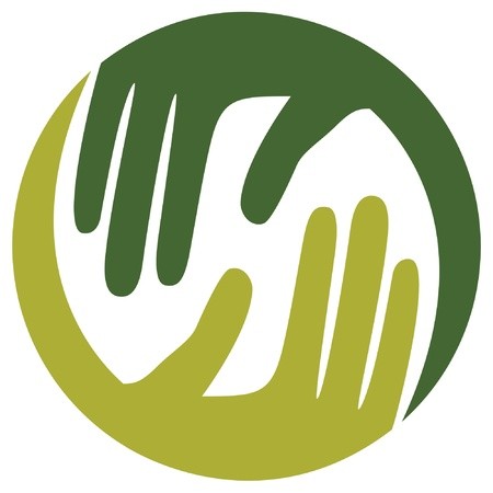 450x450 Natural Caring Hands Vector Design Royalty Free Vector Graphics