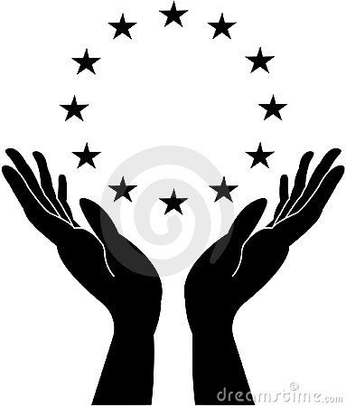 383x450 Caring Hands And Stars Royalty Free Stock Photos