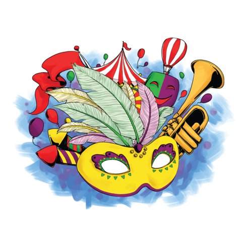 490x490 Rio Carnival Vector Illustration