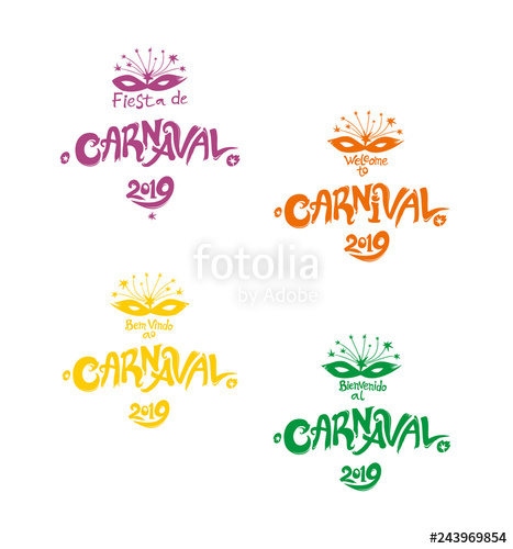 467x500 Welcome To Carnival A Set Of Four Bright Multicolored