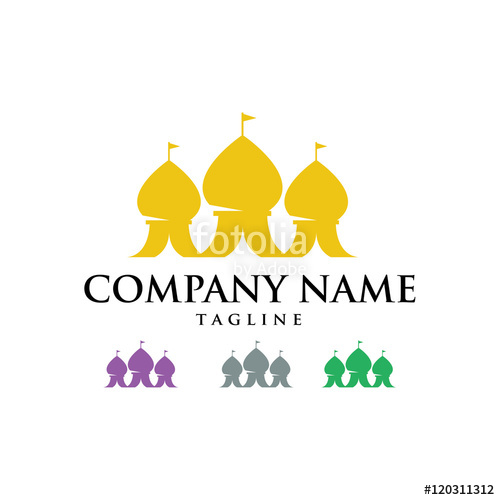 500x500 Circus Carnival Performing Icon Logo Vector Stock Image