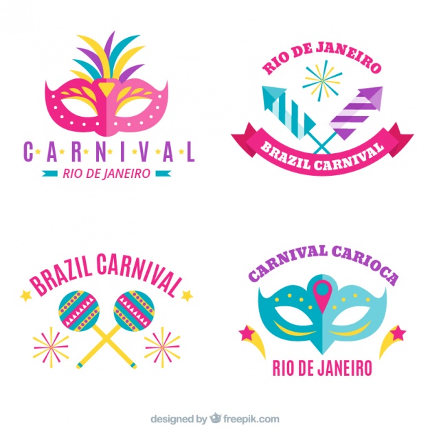 626x626 Pack Of Brazilian Carnival Stickers Vector Free Download