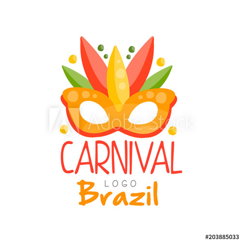 500x500 Brazil Carnival Logo Design, Bright Fest Ive Party Banner