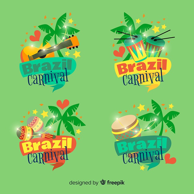 626x626 Brazilian Carnival Logo Collection Vector Free Download