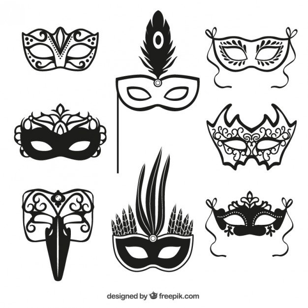 626x626 Carnival Mask Icons Vector Free Download