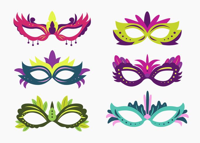 686x490 Colorful Carnival Mask Vector