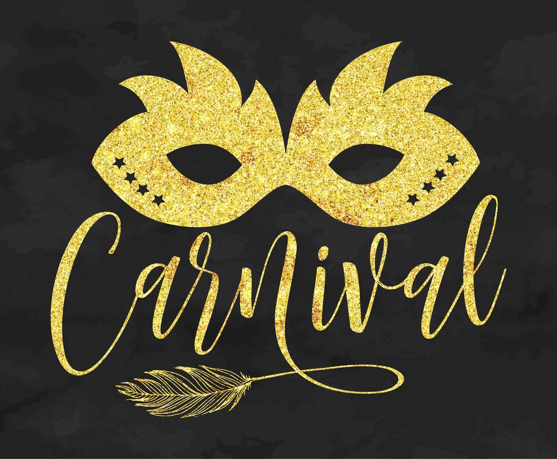 1136x936 Golden Glittering Carnival Mask Vector Art Graphics