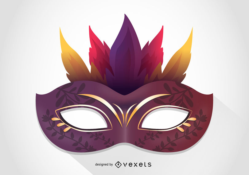 811x570 Illustrated Venice Carnival Mask