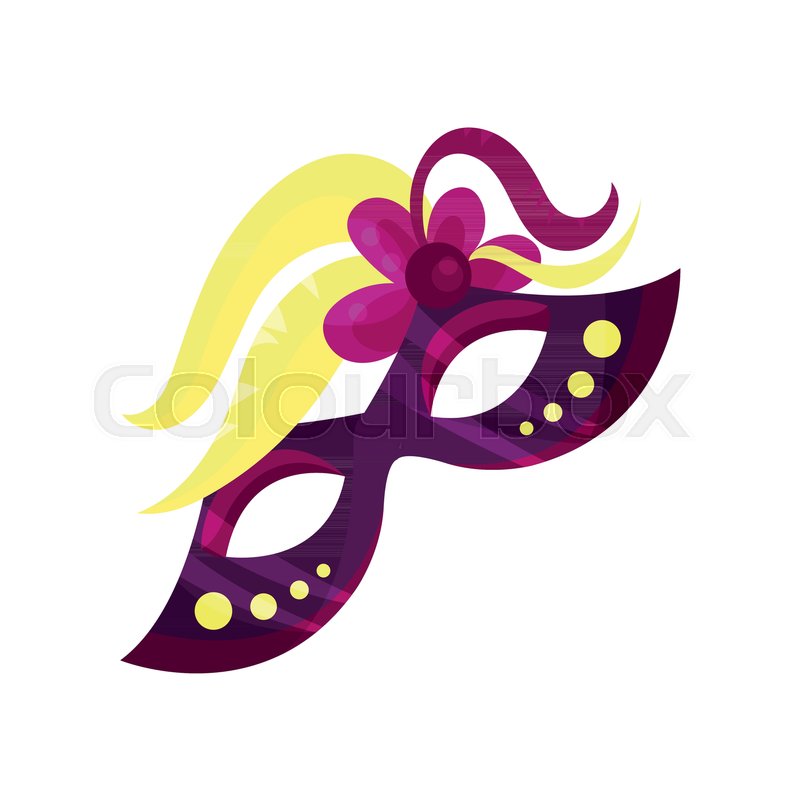 800x800 Purple Venetian Carnival Mask With Stock Vector Colourbox