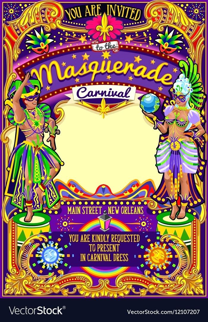 700x1080 Carnival Poster Template Spring Mask Vector