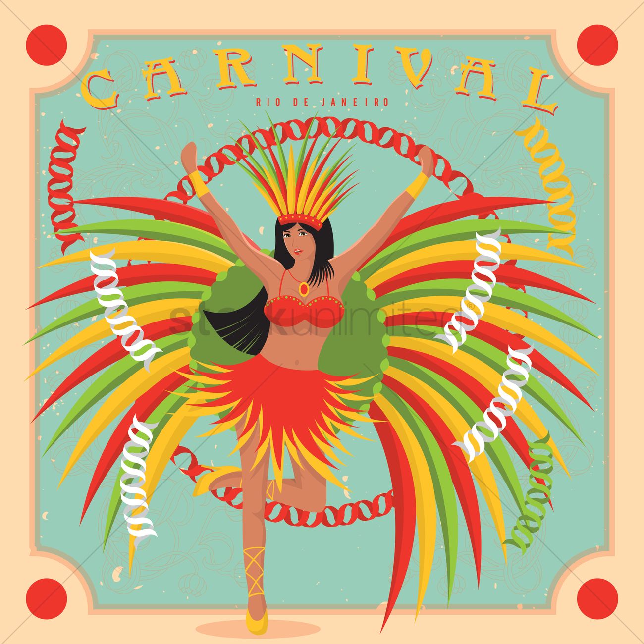 1300x1300 Carnival Poster Vector Image