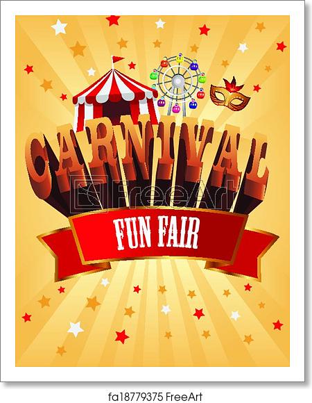 450x580 Free Art Print Of Carnival Poster A Vector Illustration