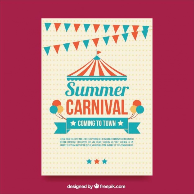 626x626 Summer Carnival Poster Vector Free Download