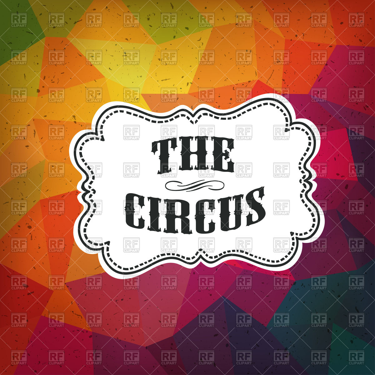 1200x1200 Vintage Polygonal Circus Poster Vector Image Of Backgrounds