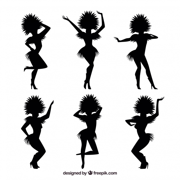 626x626 Carnival Dancer Silhouettes Vector Free Download