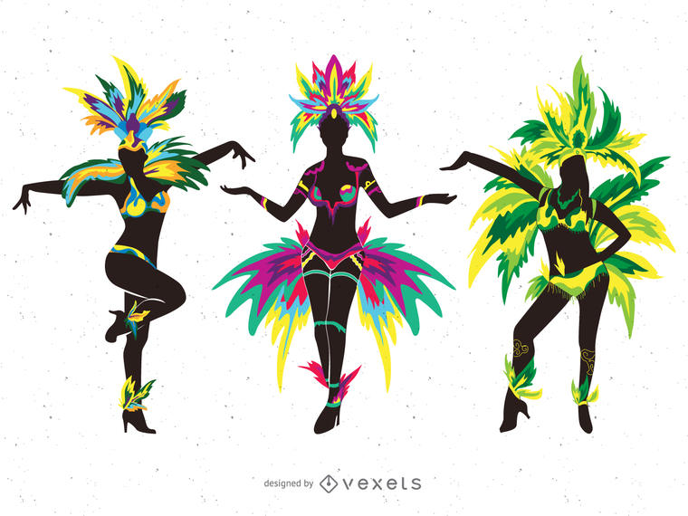 760x570 Carnival Dancers Silhouette Illustrations